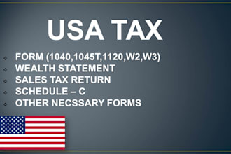 prepare USA individual or business income tax return