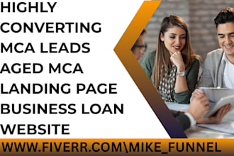 generate mca leads aged mca landing page business loan website
