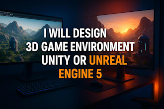 design 3d game environment in unity 3d or unreal engine5 prototype