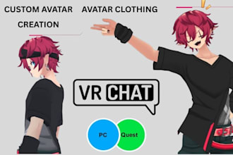 create custom vrchat avatar vrchat clothing furry avatar lip sync vr character