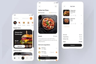develop food delivery app restaurant app menu app food ordering app and website