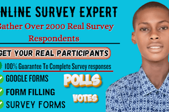 get 2000 survey respondents to fill online survey, survey polls
