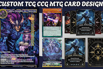 custom tcg card template, ccg, mtg style, yugioh, one piece playtest deck design