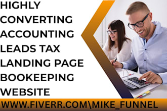 generate accounting leads bookkeeping landing page tax accounting website