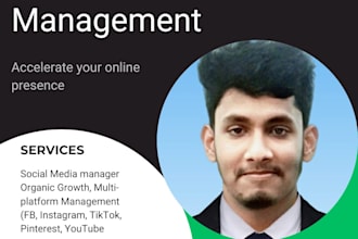 manage and create engaging  facebook, instagram tiktok