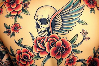 create awesome old school tattoo style design