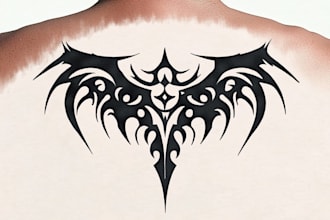 design small tribal tattoo with elegant pattern