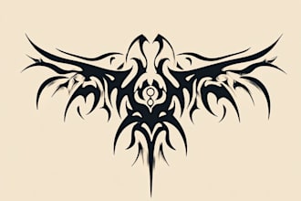 do a circular tribal tattoo mandala design