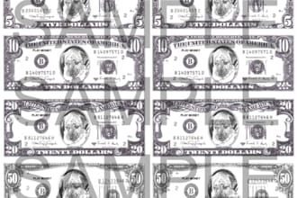 put a picture of your choice on US pretend money