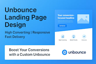 high converting unbounce landing page for your business marketing campaign