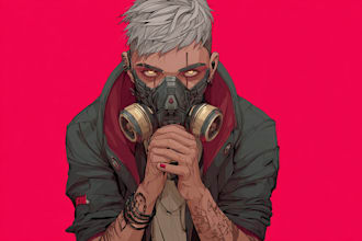 draw cyberpunk, lofi or streetwear anime illustrations