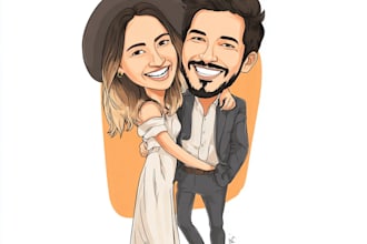 draw caricatures for couples, families, weddings