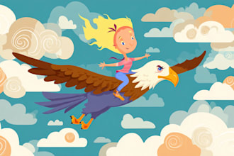 design a whimsical kids book illustration