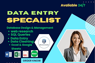 do fast and accurate data entry, copy paste, document converting into excel date