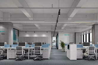 do 3d office interior, meeting room,open planning, coworking space, home office