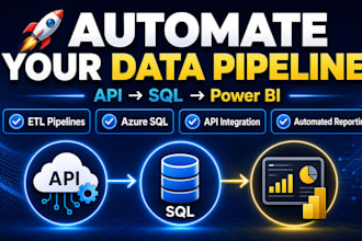 build etl pipelines from apis to sql and dashboards