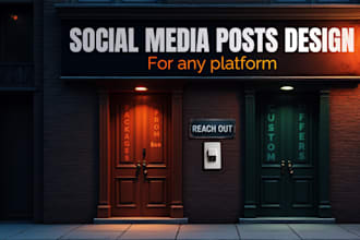 create social media posts for all platforms, web banners, and blog images