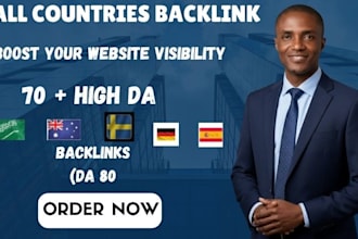 create high authority backlink australian, sweden germany egypt  arabic spain
