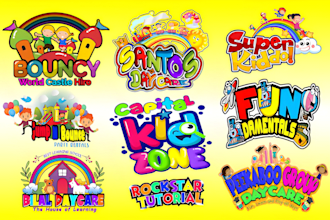 design education children school daycare childcare baby product preschool logo