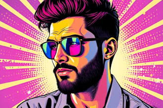 draw your photo to an amazing vector pop art wpap