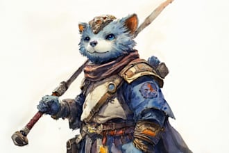 draw awesome watercolor game character art