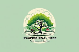do unique professional farm logo design