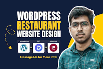 design a wordpress restaurant website or plumbing website