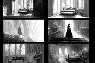 comic illustrations and storyboards