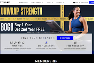 build gym website health and fitness sports website gym equipment yoga website