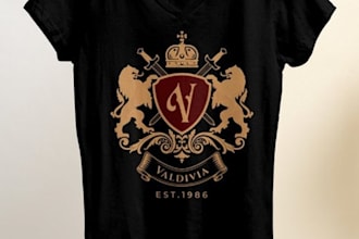 design a luxury vintage heraldic coat of arms logo