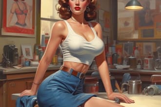 pin up girl and pin up girl illustration