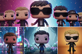 create a custom 3d funko pop style cute character model ready for 3d printing