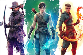 draw awesome watercolor game character art