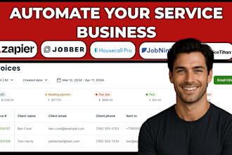 housecall pro jobnimbus zapier automation jobber servicetitan invoice template