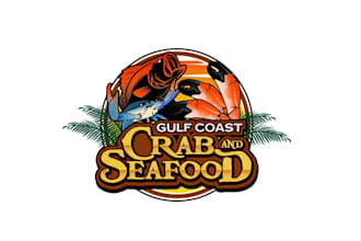 create wonderful and excellent seafood logo design