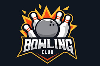 create exclusive and marvelous bowling logo design