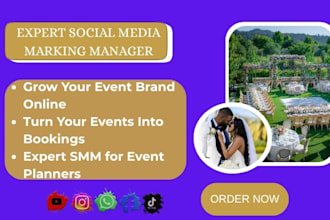 handle social media marketing for your wedding and event planning business