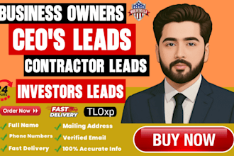 provide verified investors contractor leads business owners  leads and ceos