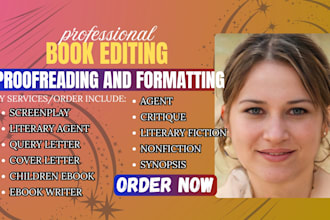 proofread, edit, format and publish your book to industry standards