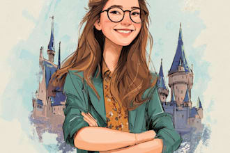 draw your portrait in charming disney animation style