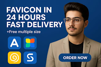 design a creative logo and favicon for your brand or website