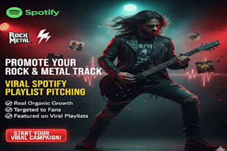 promote your rock or metal track with viral spotify playlist pitching
