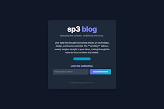 develop a custom blog website for you