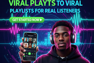 add your hiphop music to viral playlists for real listeners