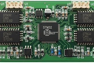 design automotive can bus pcb with stm32, firmware and dual transceivers