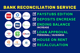 reconcile bank statement PDF to editable format