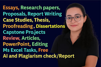 write essay, report, case study, paper, proofreading, powerpoint, editing