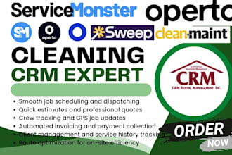setup cleaning crm janitorial cleansmarts swept cleanmaint servicemonster operto