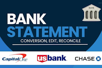 reconcile bank statement PDF to editable format