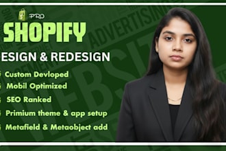 setup  shopify metafields website store design and redesign